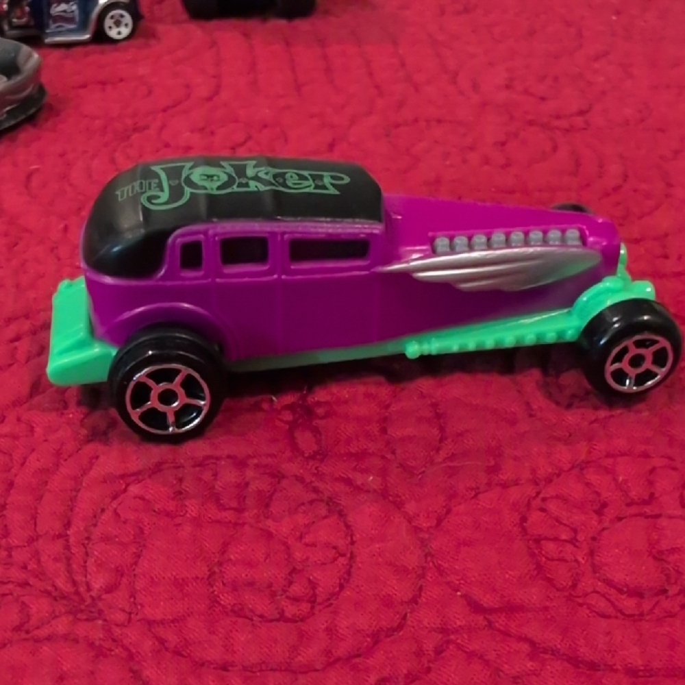 Vibrant Joker Toy Car with Purple and Green Design